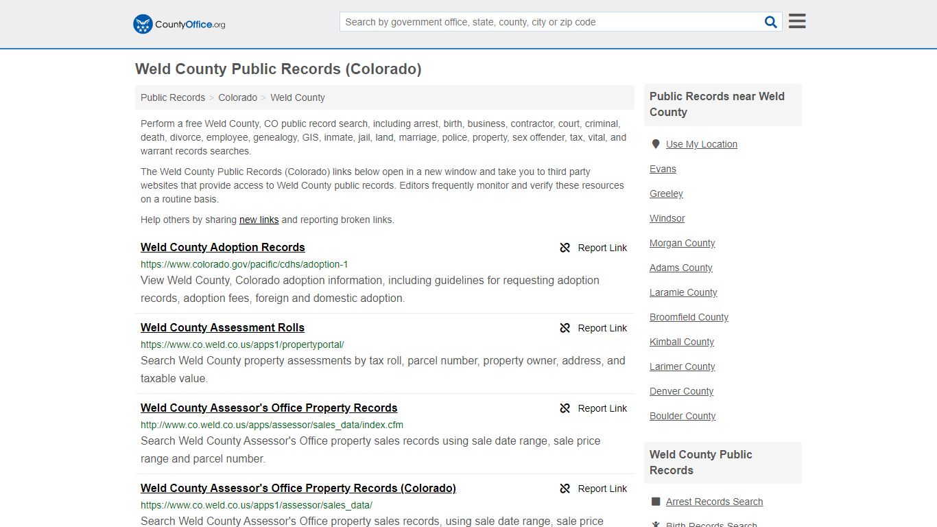 Public Records - Weld County, CO (Business, Criminal, GIS ...