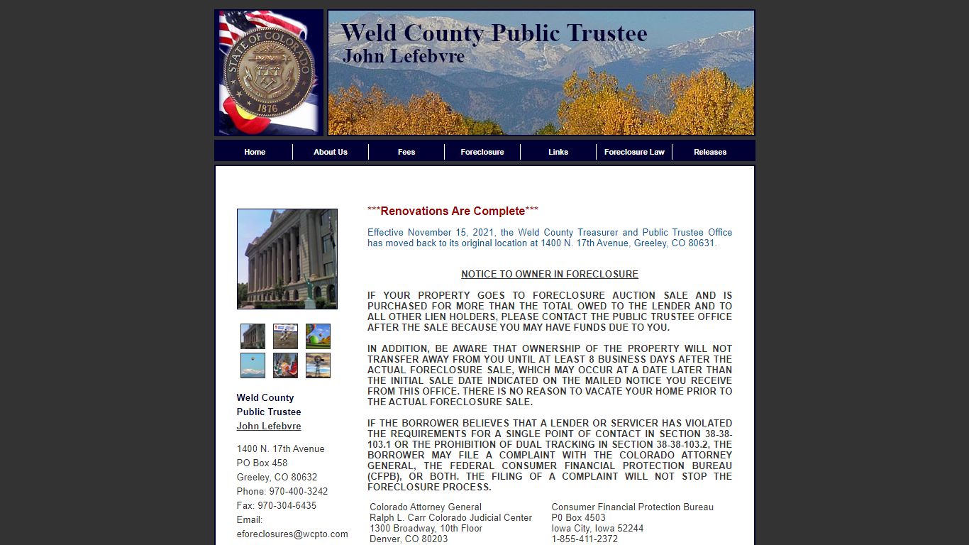 Weld County Public Trustee Home
